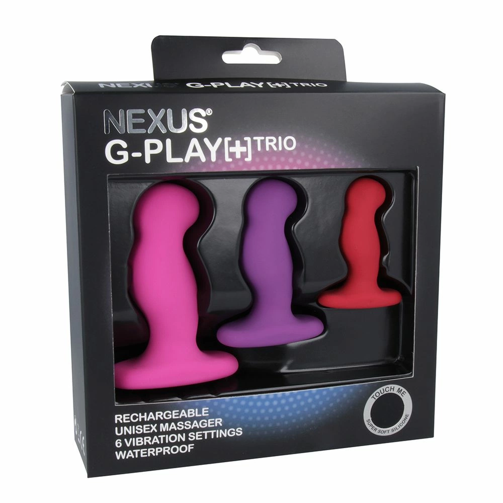 Image of Nexus G-Play Plus Trio Set - 3-Size Silicone Intimate Vibrators, Black