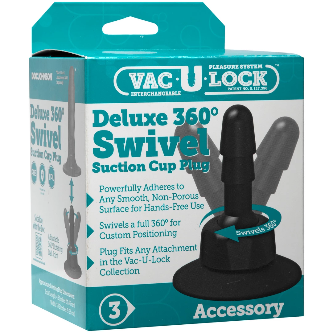 Image of Doc Johnson Vac-U-Lock Deluxe 360 Swivel Base Set with Suction Cup, 2 pcs