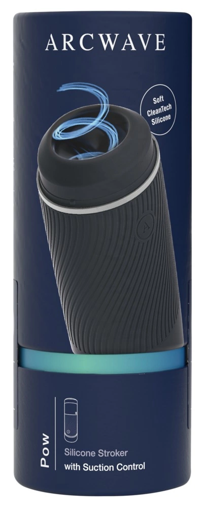 Main image of Arcwave Pow Black Intimate Manual Device with Suction System 18 cm