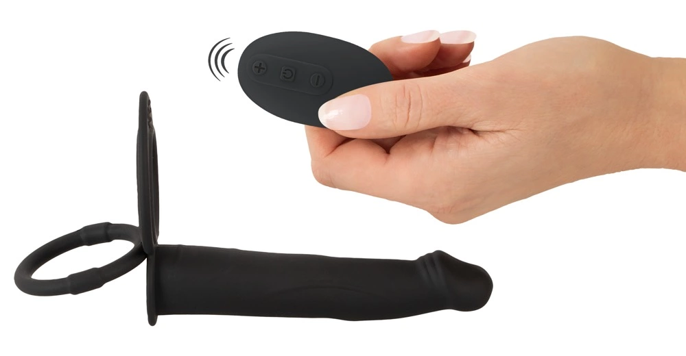 Image of Black Velvets RC Double Partner System Silicone, Waterproof, Black