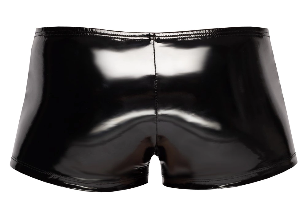 Image of Black Level Vinyl Biker-Style Stretch Pants L - Shiny 4-Way Fit