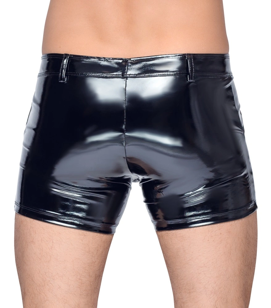 Image of Black Level RV L Vinyl Pants - Shiny 4-Way Stretch, Side Pockets, Black