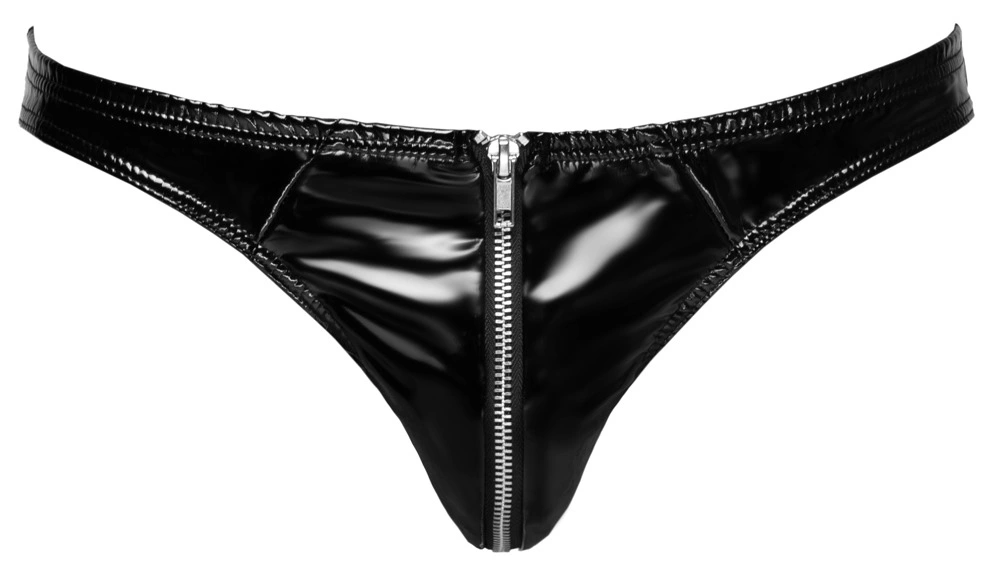 Image of Black Level Vinyl Briefs XL - Shiny 4-Way Stretch Black Underwear