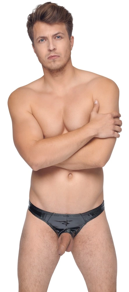 Image of Black Level Vinyl Briefs XL - Shiny Bi-Elastic Performance Underwear