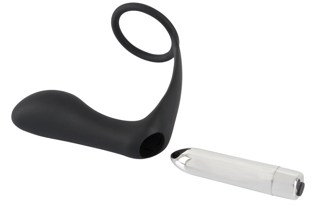 Image of Bad Kitty Vibrating Intimate System with Ring & Plug, Rechargeable, Black