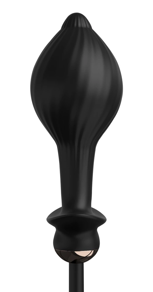 Image of Anal Fantasy Elite Auto-Throb Inflatable Plug, Silicone, Black, 13cm