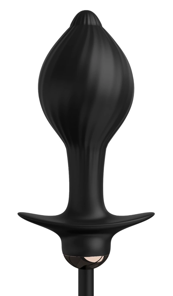Image of Anal Fantasy Elite Auto-Throb Inflatable Plug, Silicone, Black, 13cm