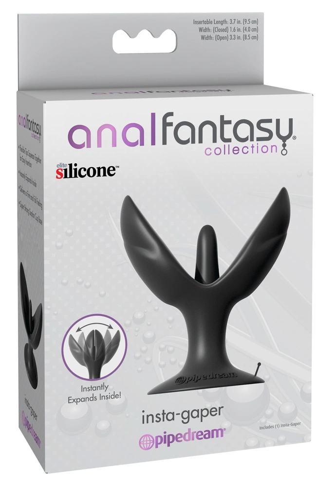 Main image of AFC Insta-Gaper Black Intimate Expander with Suction Cup 9.5 cm