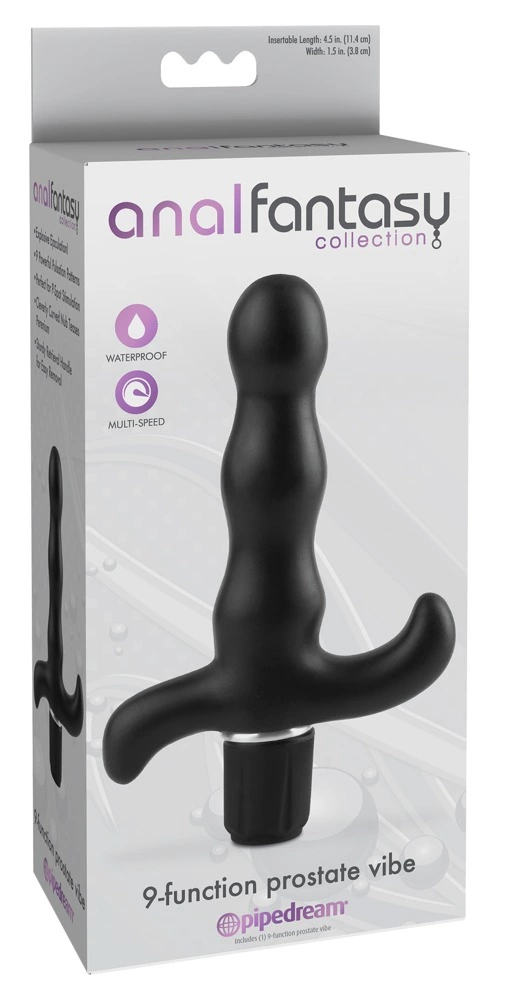 Main image of AFC 9-Function Prostate Wellness Device B, Black, Waterproof, 16.5 cm