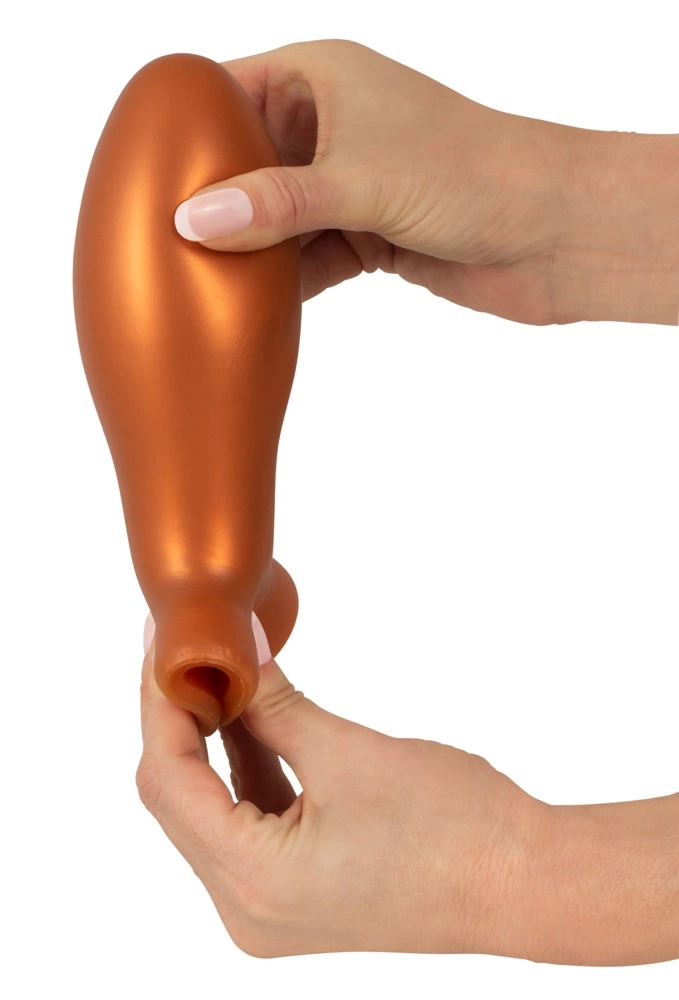 Image of ANOS Soft XL Cone-Shaped Intimate Plug with Suction Base 16 cm Black