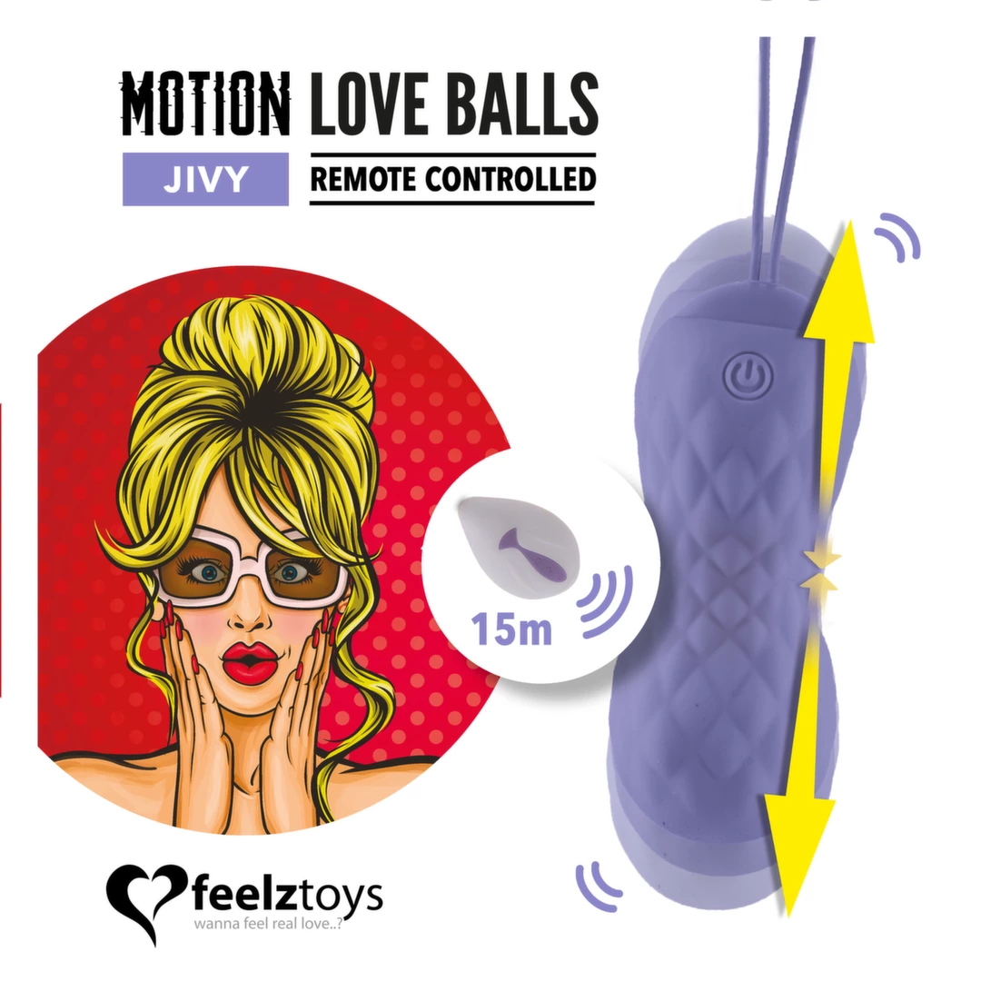Image of FeelzToys Jivy Motion Pelvic Floor Trainer with Remote, Waterproof, Pink