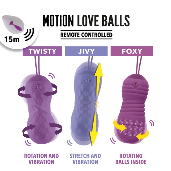 Image of FeelzToys Jivy Motion Pelvic Floor Trainer with Remote, Waterproof, Pink