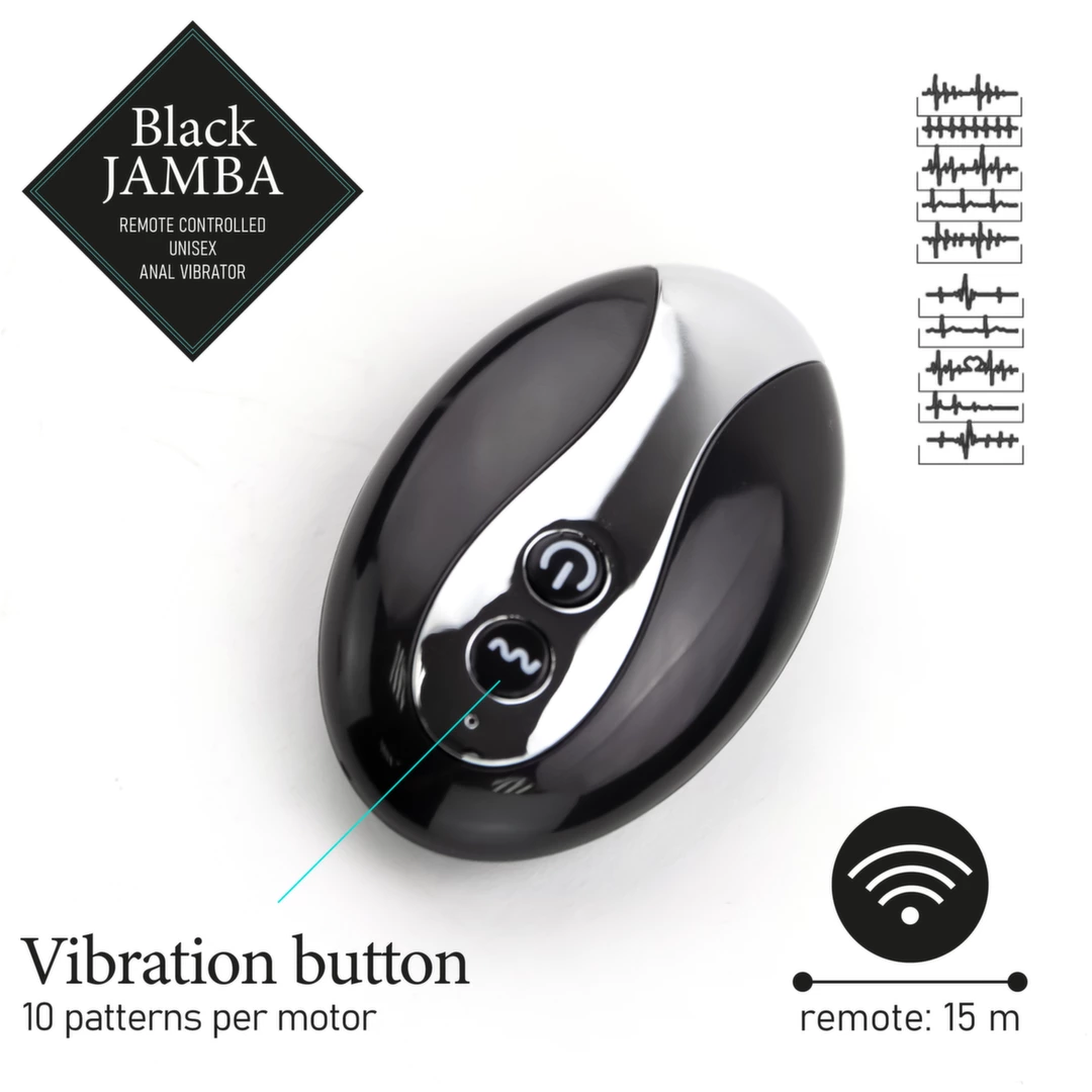 Image of FeelzToys Jamba Black - Dual Motor Intimate Silicone Stimulator, 12.2 cm