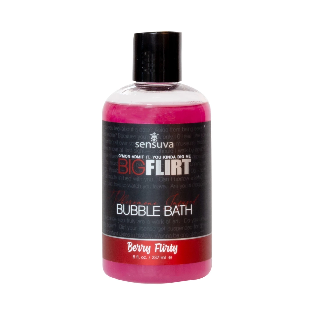 Main image of Sensuva Big Flirt Pheromone Bubble Bath Berry Flirty 237ml