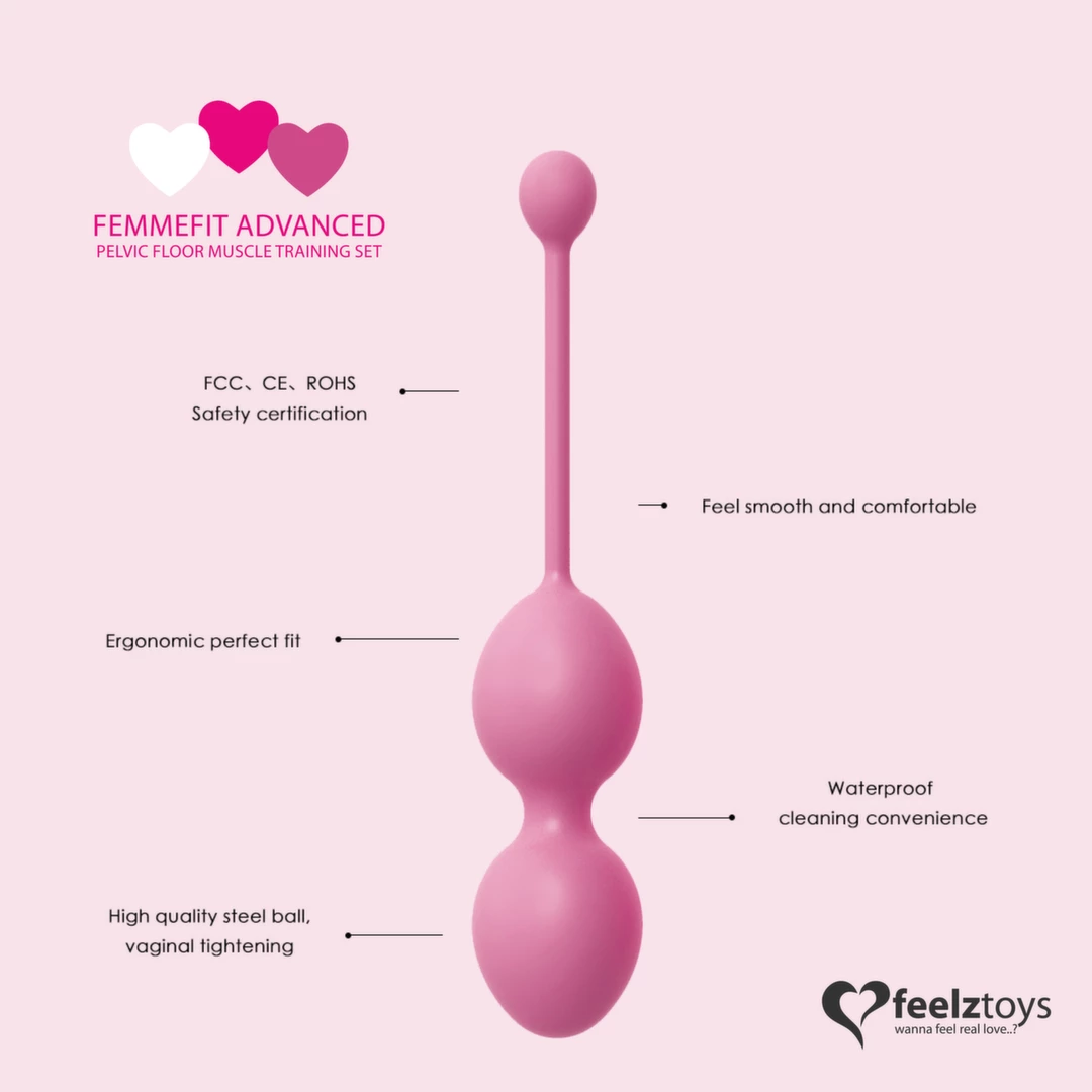 Image of FeelzToys FemmeFit Advanced Pelvic Muscle Training Set 3 pcs - Silicone Weighted Balls