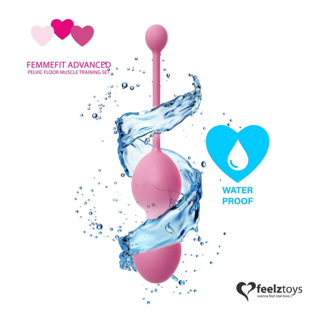 Image of FeelzToys FemmeFit Advanced Pelvic Muscle Training Set 3 pcs - Silicone Weighted Balls