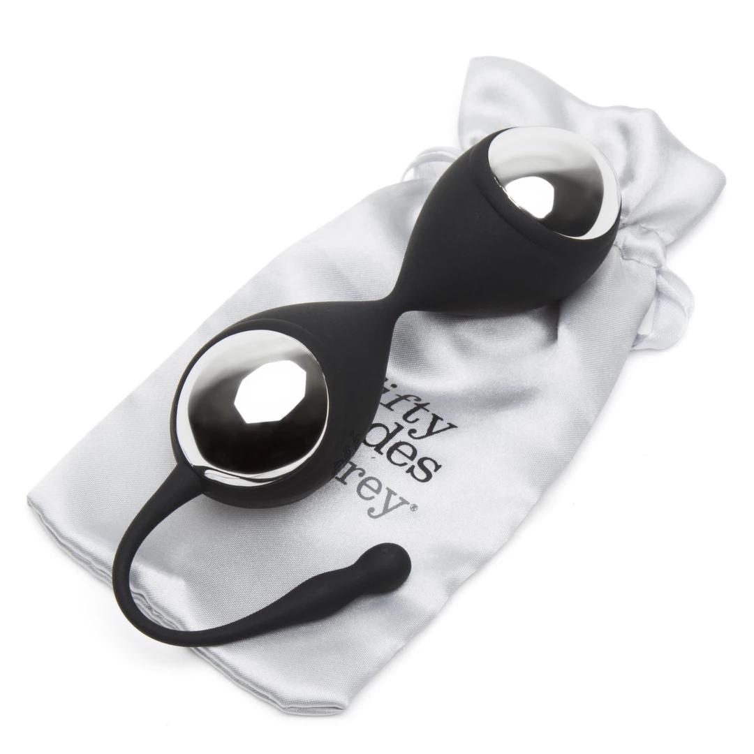 Image of Fifty Shades of Grey Inner Goddess Kegel Ball Set Black/Silver 78g