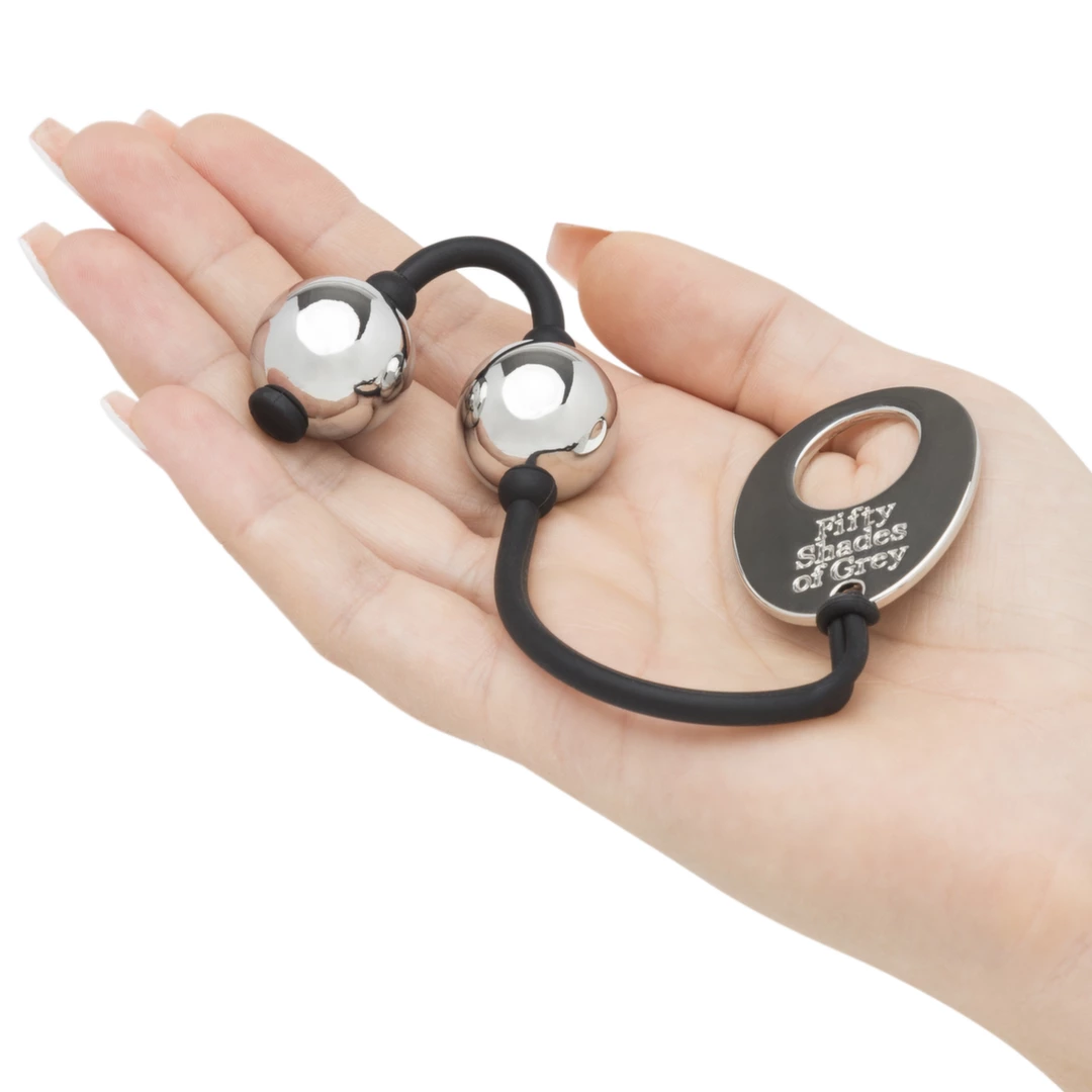 Image of Fifty Shades of Grey Inner Goddess Mini Weighted Kegel Balls 85g Silver