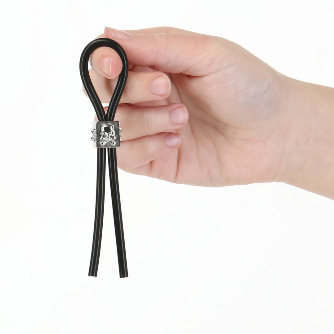 Image of Lux Active Tether Adjustable Silicone Intimate Support Ring Black