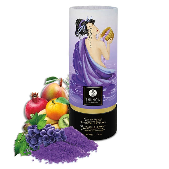 Main image of Shunga Bath Salts Exotic Fruits 500g - Dead Sea Crystals & Fragrant Candle