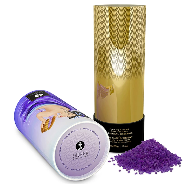 Image of Shunga Bath Salts Exotic Fruits 500g - Dead Sea Crystals & Fragrant Candle