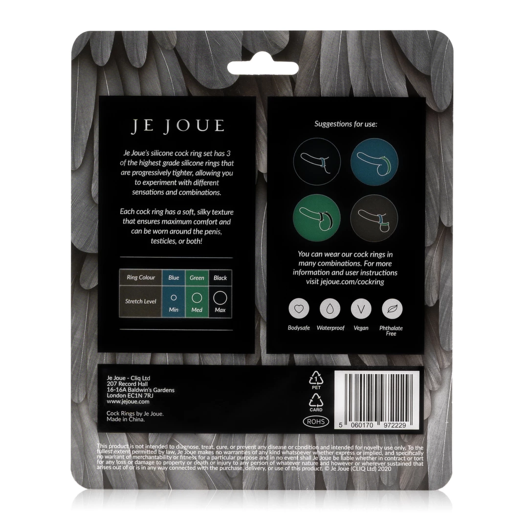 Image of Je Joue Silicone Ring Set 3-Pack - Adjustable Soft Touch System
