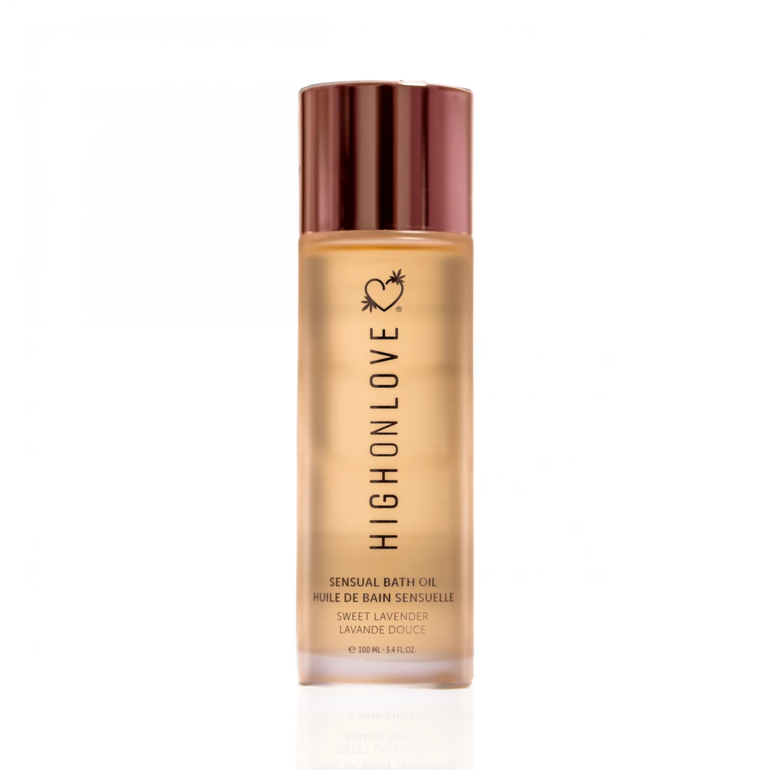 Image of HighOnLove Bath Oil Lavender Honeybee 100 ml - Natural Relaxing Formula