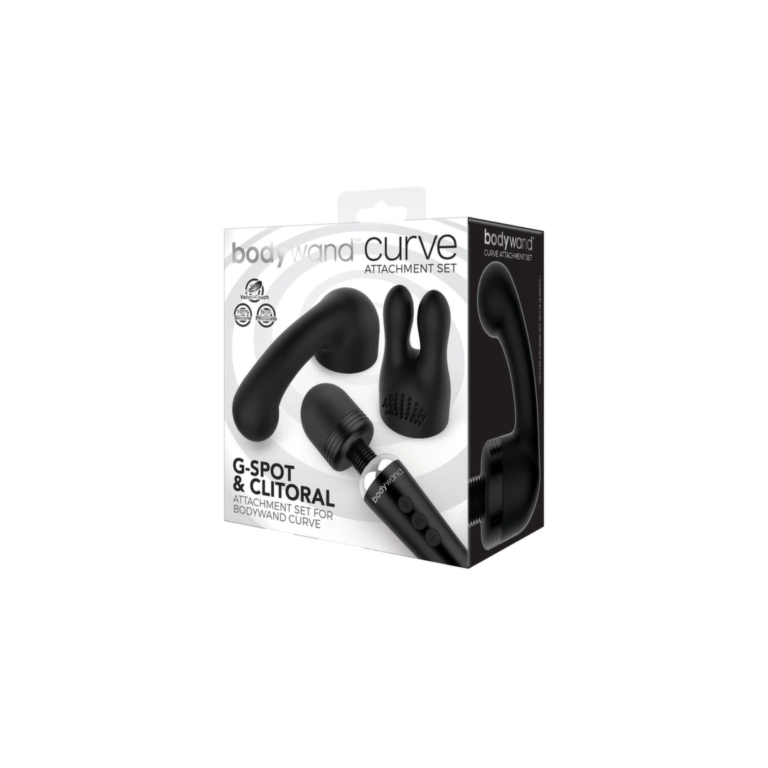 Image of Bodywand Curve Attachment Black Intimate Silicone Extension