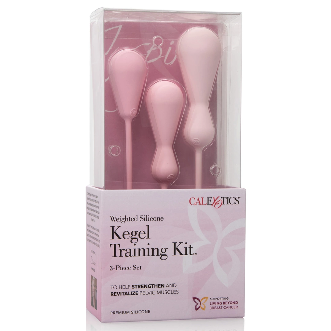 Image of CalExotics Inspire Silicone Weighted Kegel Training Kit Pink 3-Piece