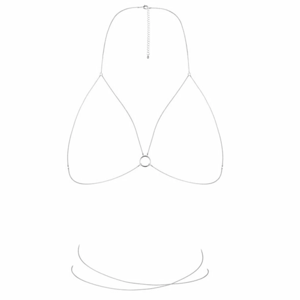 Main image of Bijoux Indiscrets Magnifique Adjustable Bra Body Chain Silver