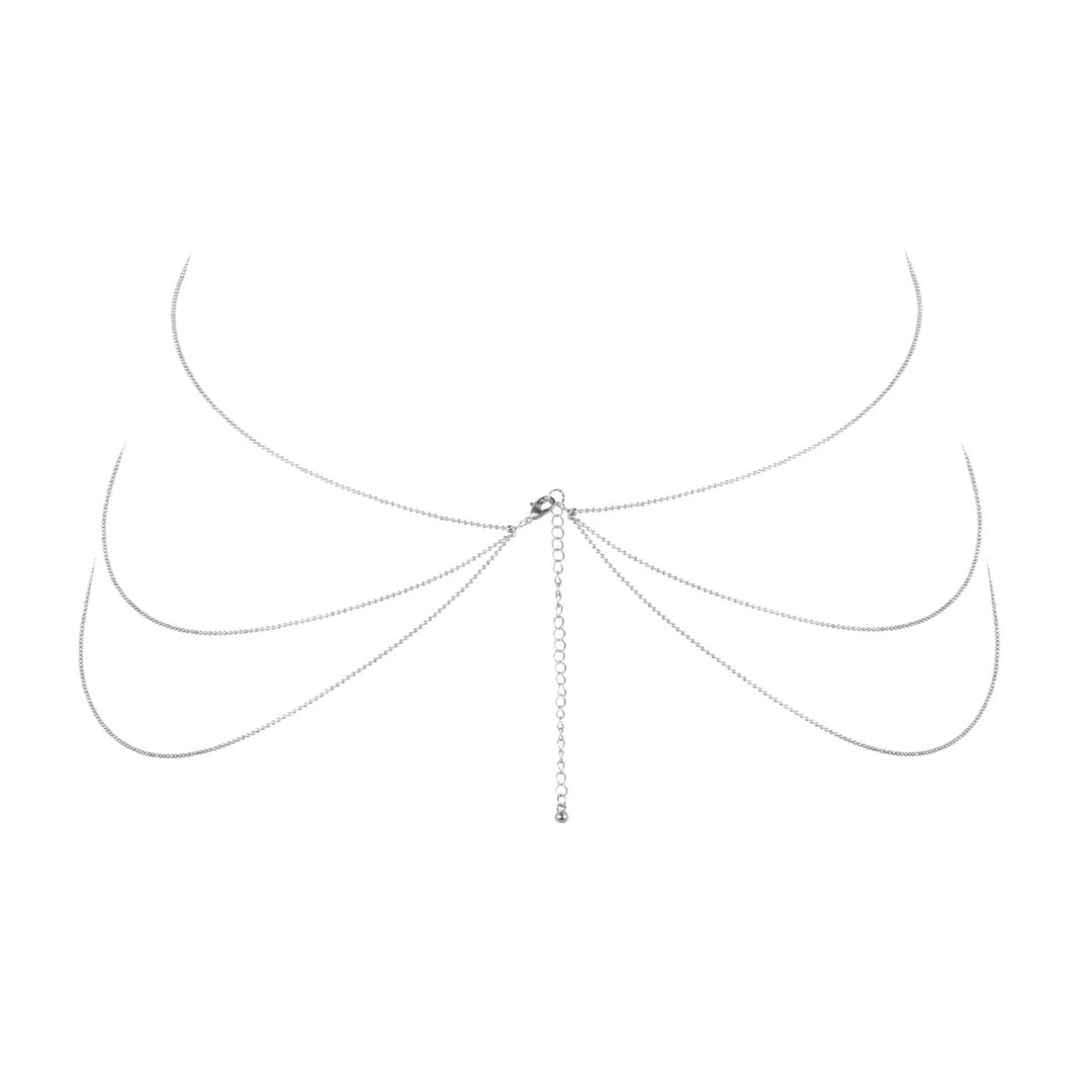 Image of Bijoux Indiscrets Magnifique 8 Silver Body Chain Adjustable Accessory