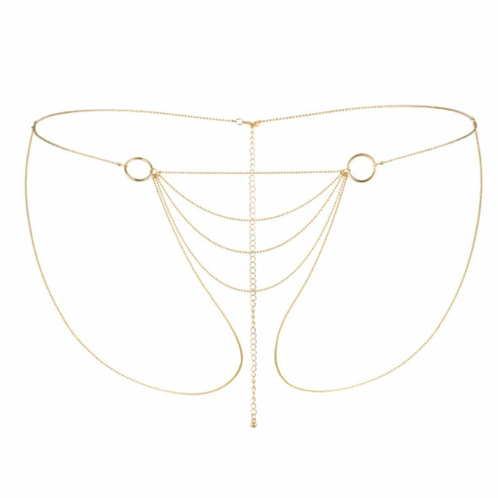 Main image of Bijoux Indiscrets Magnifique Body Chain Gold - Adjustable Bikini Jewelry