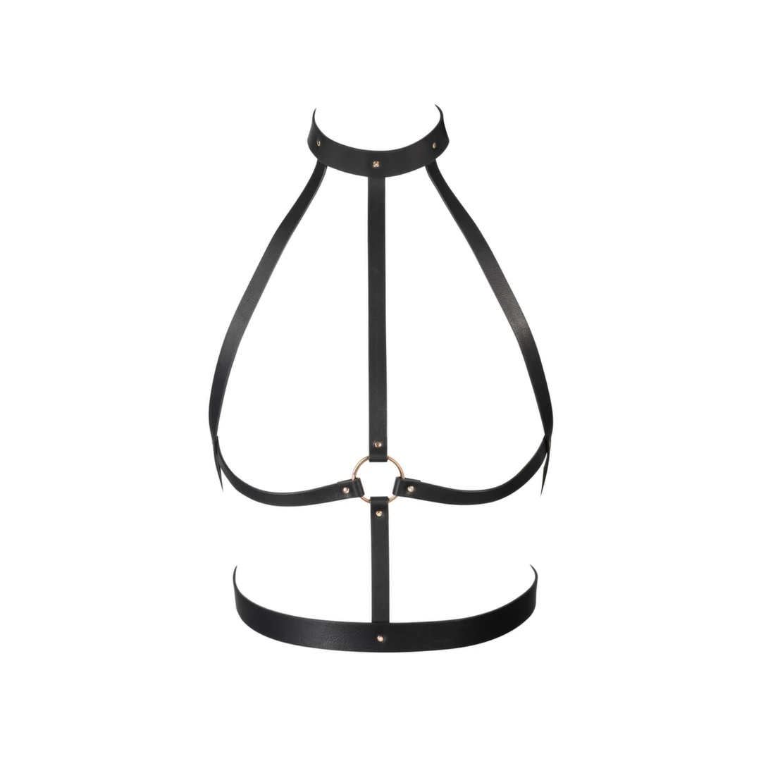 Main image of Bijoux Indiscrets MAZE H Harness Black Adjustable Vegan Strap
