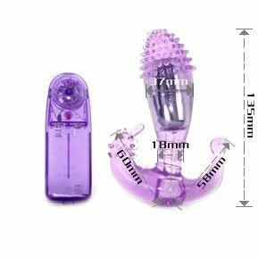 Image of Baile Ripple Intimate Silicone Stimulator with Adjustable Vibration, Purple