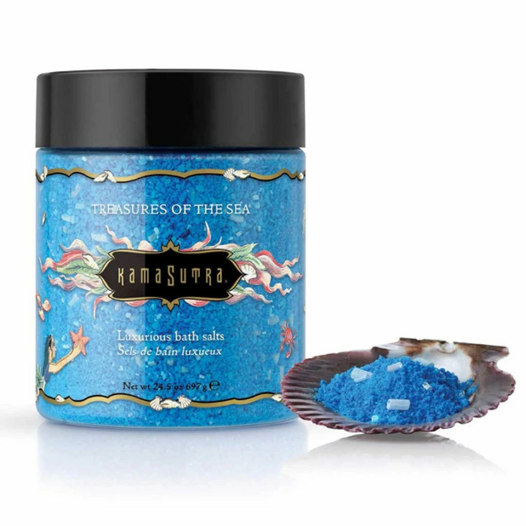 Main image of Kama Sutra Treasures of the Sea Bath Salts 694g with Shell Scoop