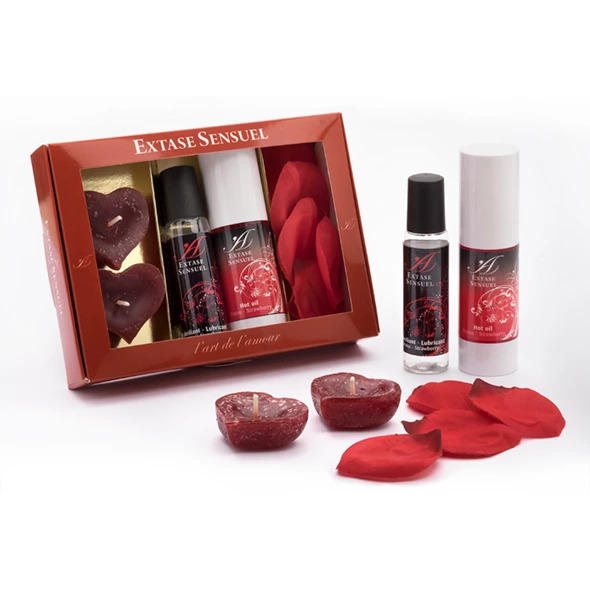 Main image of Extase Sensuel Gift Set Temptation Red - Strawberry Scented Collection