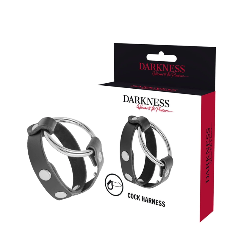 Main image of Darkness Adjustable Metal Intimate Ring Black - Nickel-Free, Universal Fit