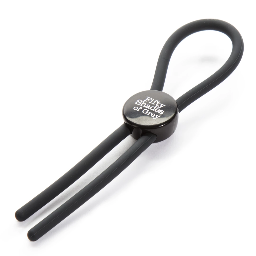 Main image of Fifty Shades of Grey Adjustable Silicone Performance Ring Black