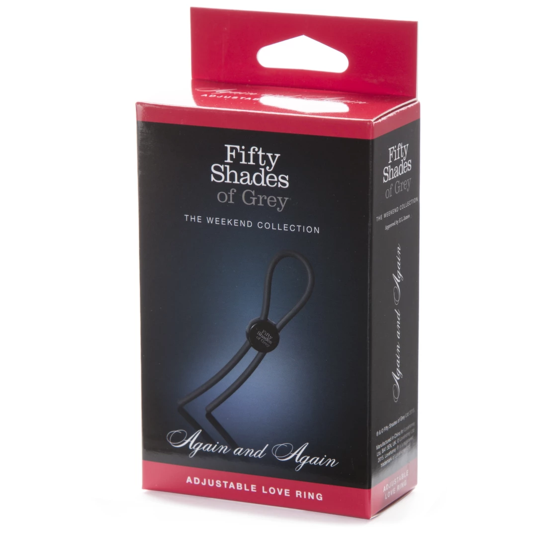 Image of Fifty Shades of Grey Adjustable Silicone Performance Ring Black