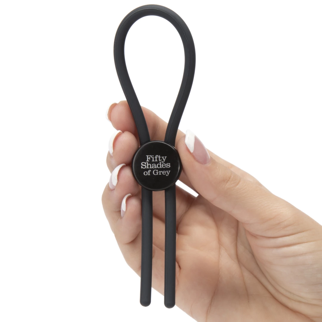 Image of Fifty Shades of Grey Adjustable Silicone Performance Ring Black