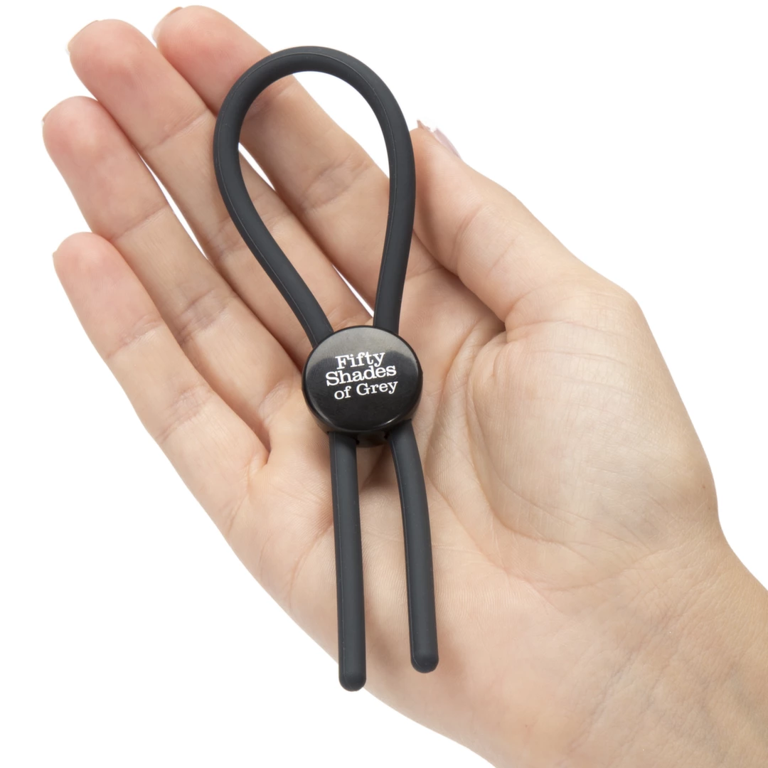 Image of Fifty Shades of Grey Adjustable Silicone Performance Ring Black