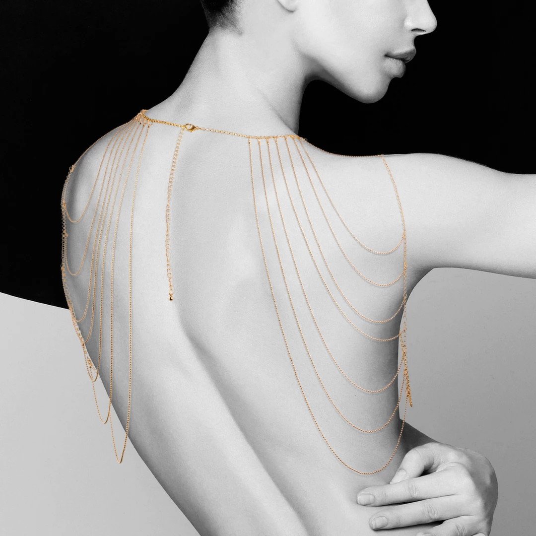 Image of Bijoux Indiscrets Magnifique Gold Adjustable Shoulder Chain Jewelry