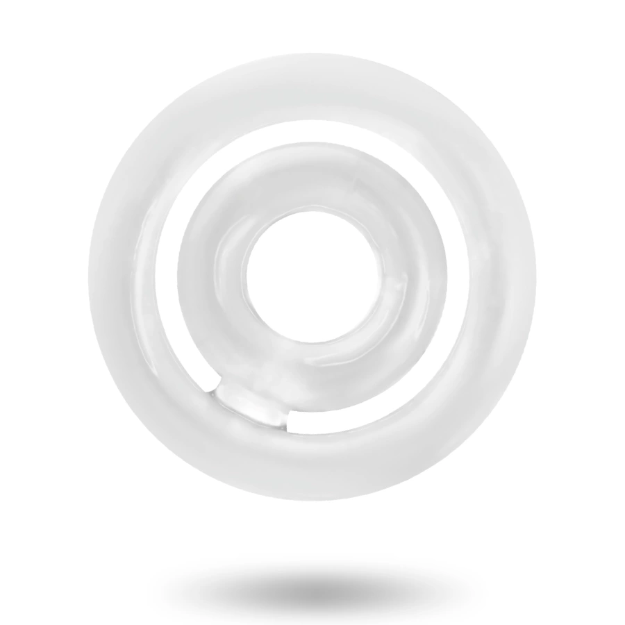 Image of ADDICTED TOYS Potenz C-Ring Clear Silicone Dual Support Set 42/20mm