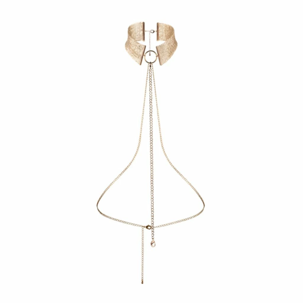 Main image of Bijoux Indiscrets Desir Metallique Gold Mesh Adjustable Collar