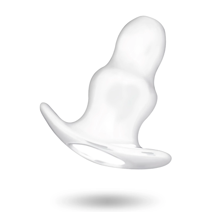 Image of Addicted Toys Medium Anal Dilator 11 cm Transparent TPE Waterproof