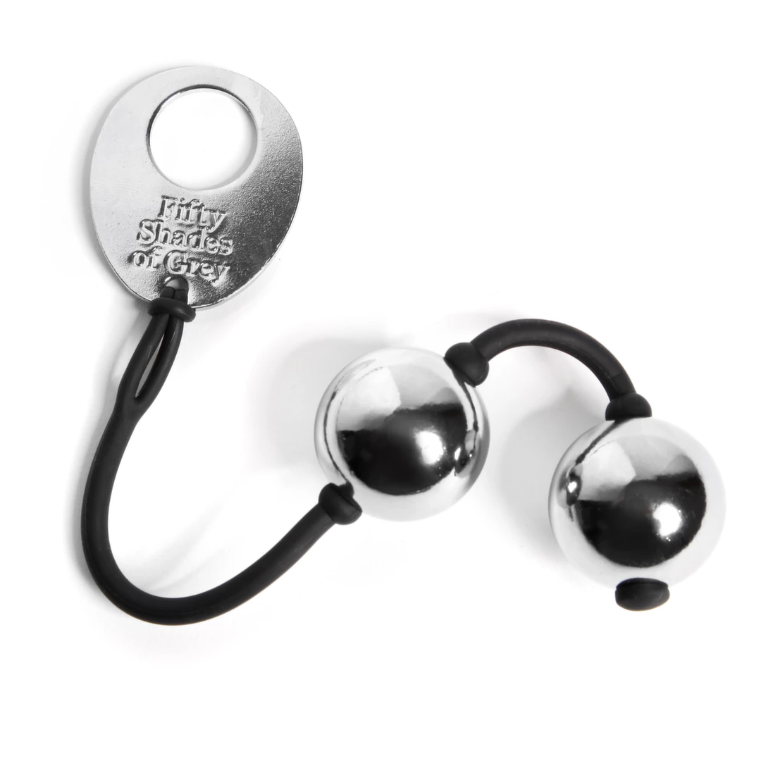 Image of Fifty Shades of Grey Inner Goddess Metal Kegel Exercise Balls 21.6cm Silver