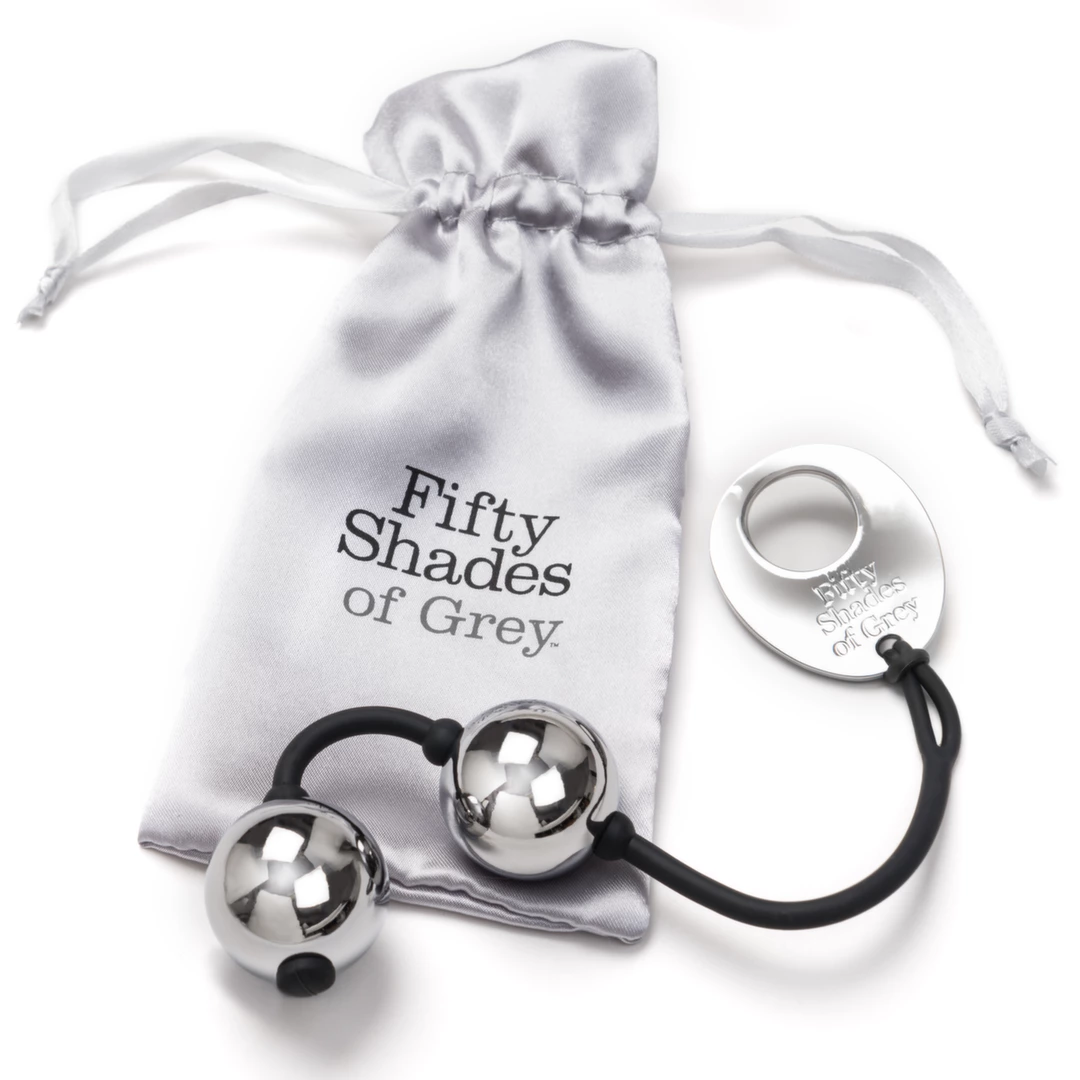 Image of Fifty Shades of Grey Inner Goddess Metal Kegel Exercise Balls 21.6cm Silver