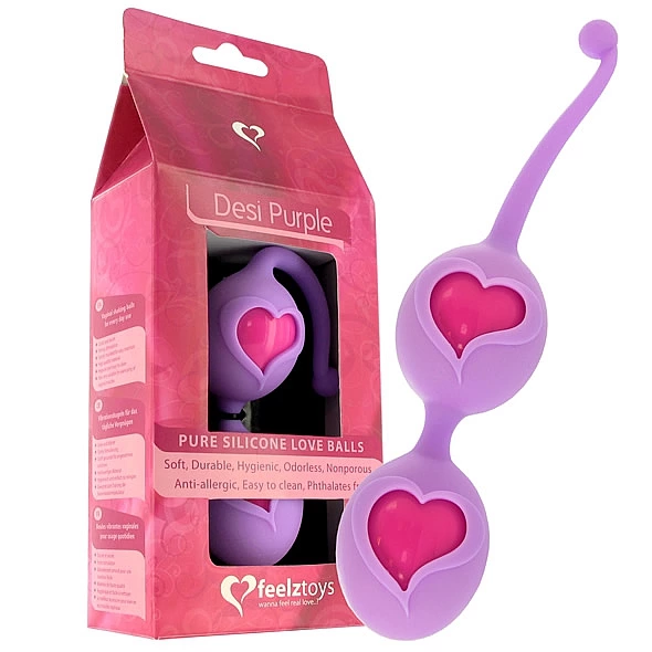 Image of FeelzToys Desi Kegel Exercise Balls Purple - Medical-Grade Silicone 3.9cm