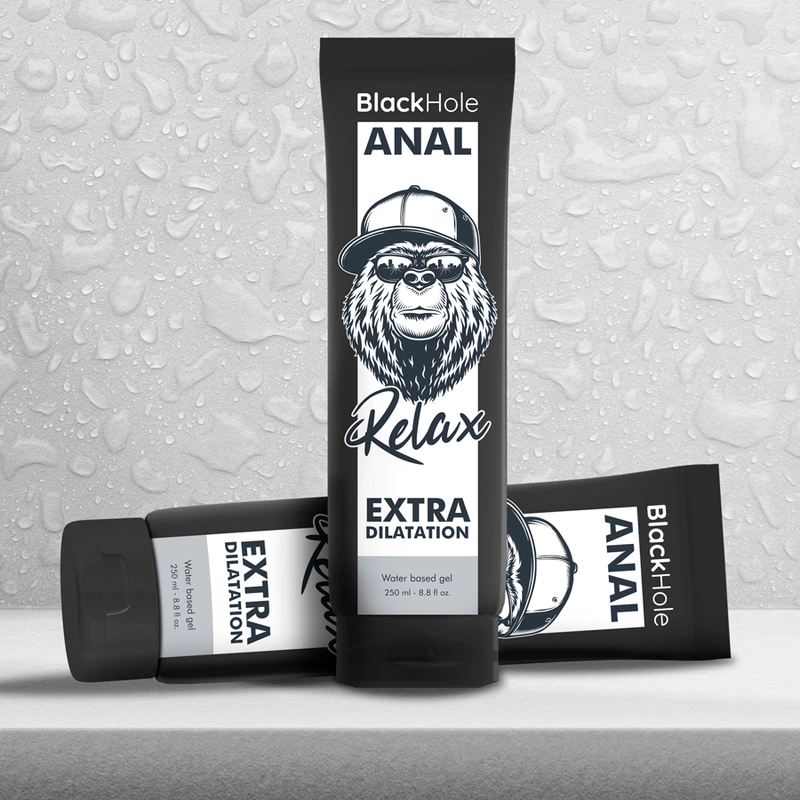 Image of Black Hole Water-Based Anal Relaxation Gel 250ml - Neutral Formula