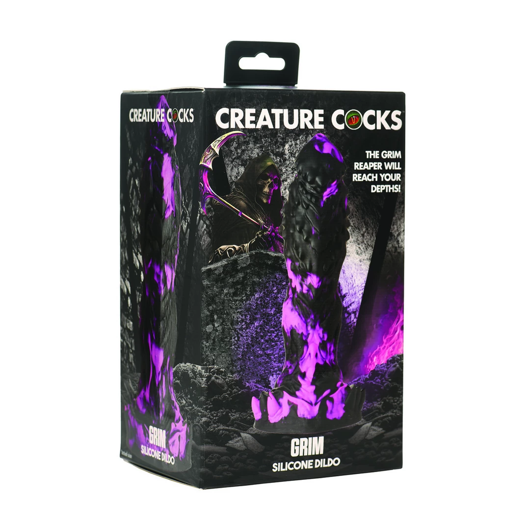 Image of Blush Novelties Grim Silicone Model - Large Textured Purple-Black